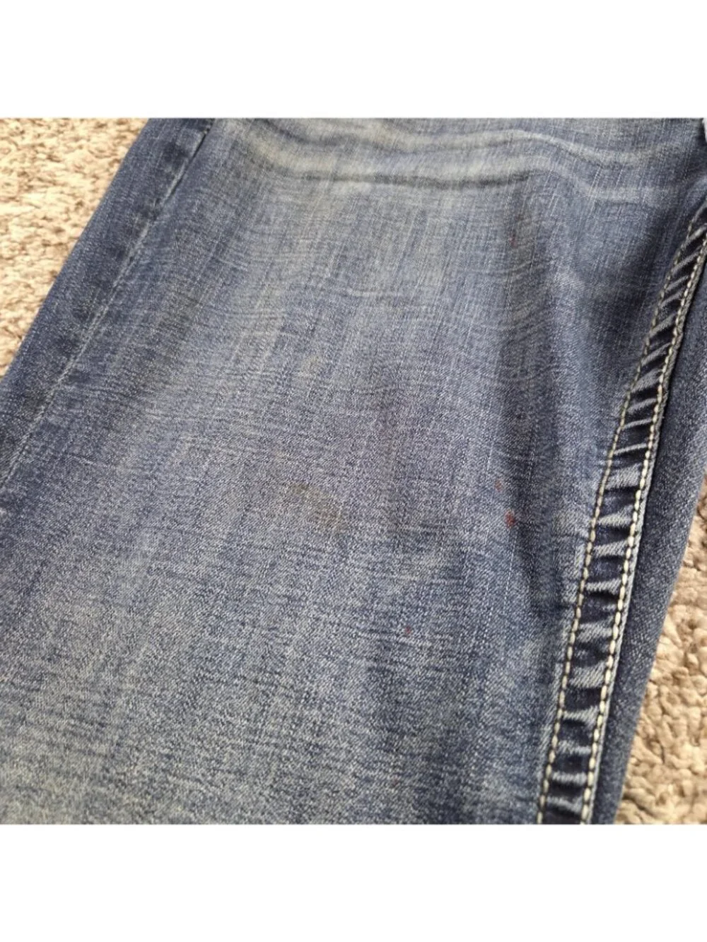 BKE Jeans Mens 34x30 Jake Denim Buckle Embroidered Staining*
